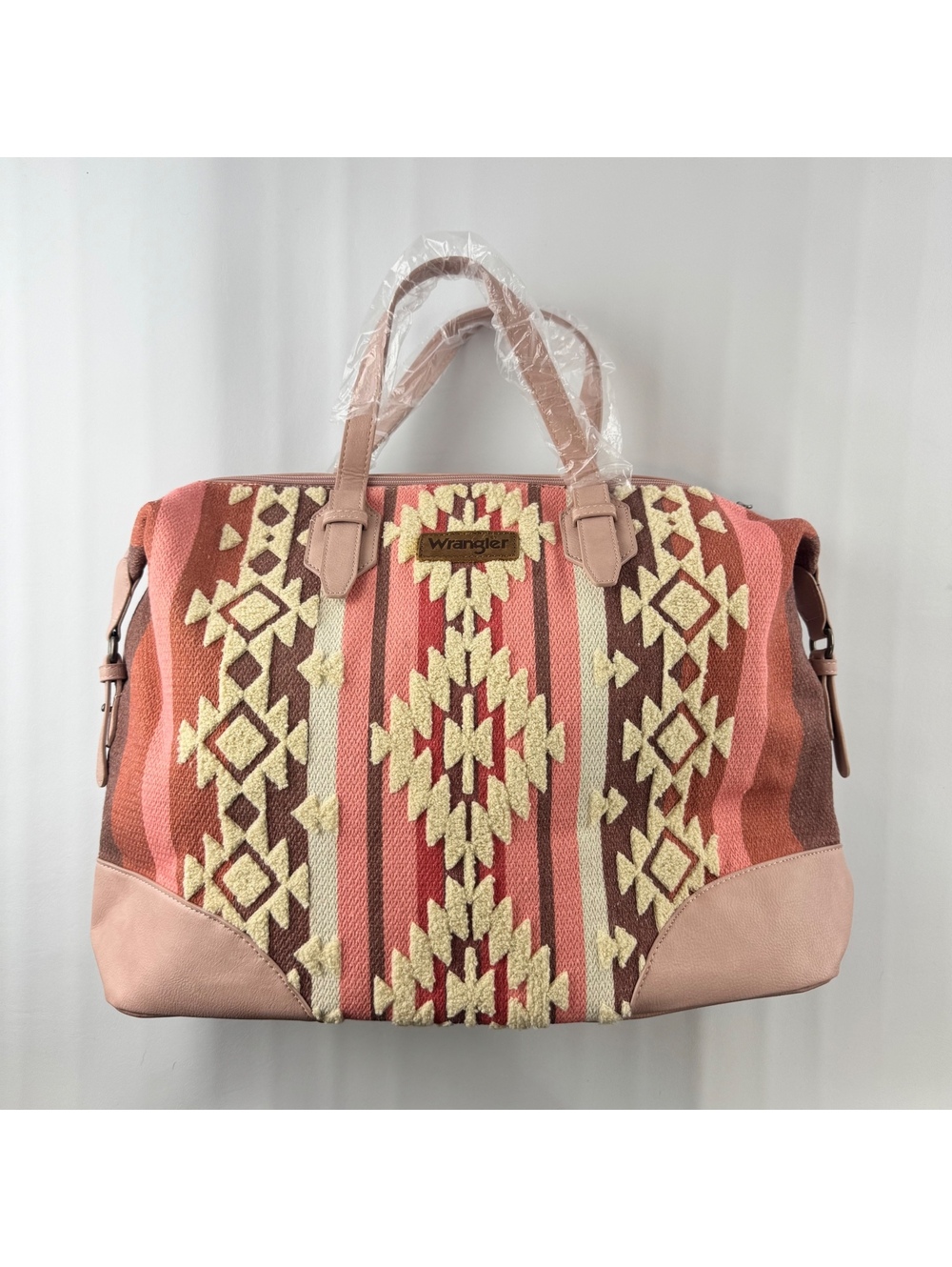 Wrangler Southwestern Aztec Pink Weekender Duffle Bag NWT